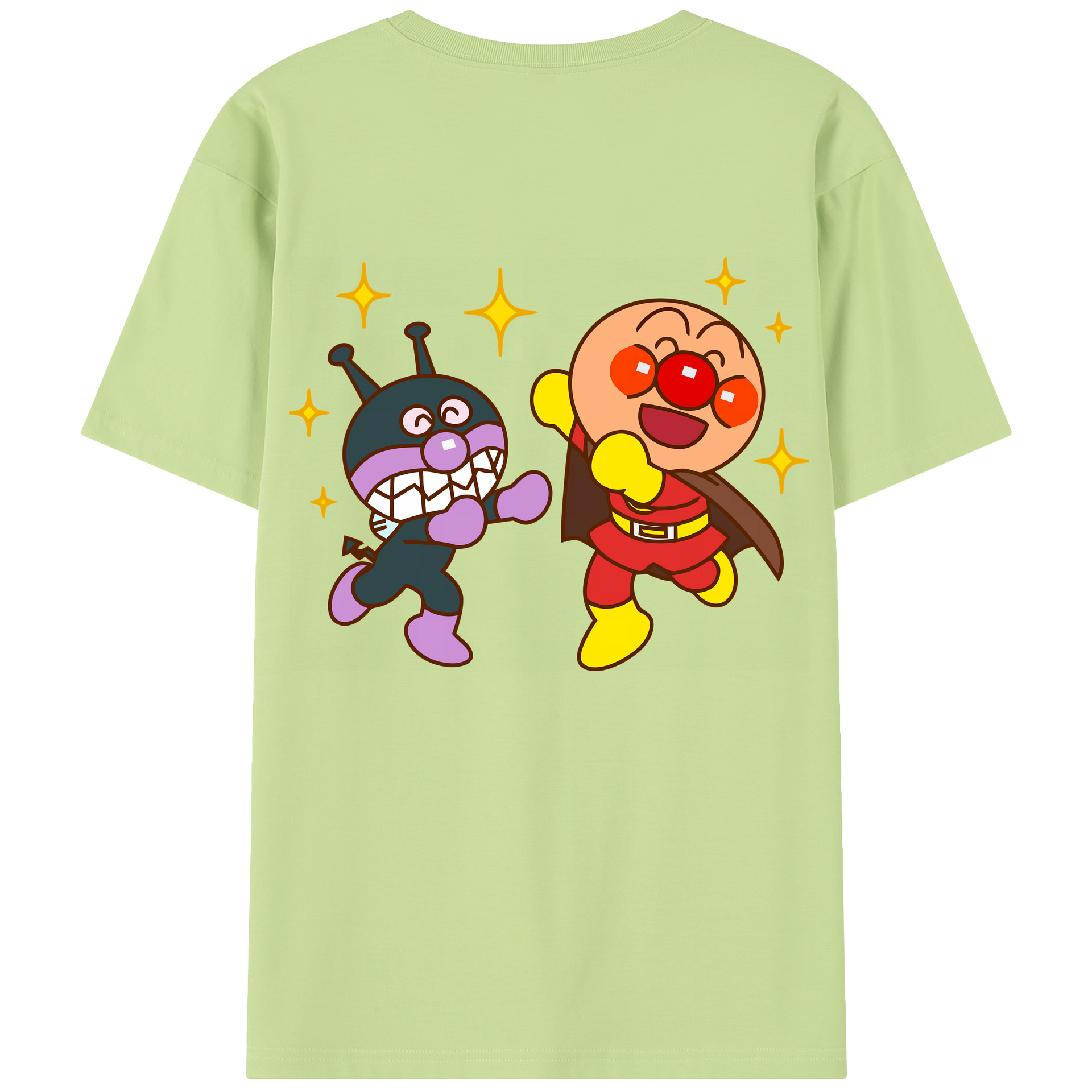 （画像用） アンパンマン Anpanman 綿100％半袖Tシャツ（背面プリント）